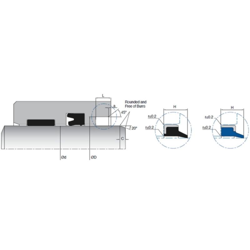 KL89 Metallgehäuse Doppellip Wiper Siegel Gute Wippenleistung Einfache Installation