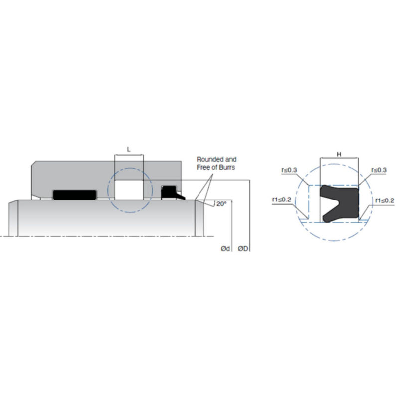 KL84 Pneumatische Stange Versiegelungen Einwirkungs Uring Typ Einfache Schleuse Design