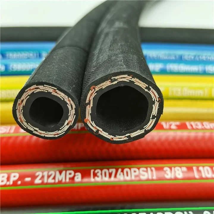 Flexible Mehrzweck-Gummi-Schlauch-Öl-Rückführung R3 R6 Faser geflochten Hydraulikschlauch