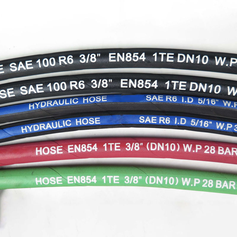 Höchste Qualität EN853 SAE 100 R6 Öl Luft Wasser Hydraulik Schlauch R6 Textil Gummi Schlauch