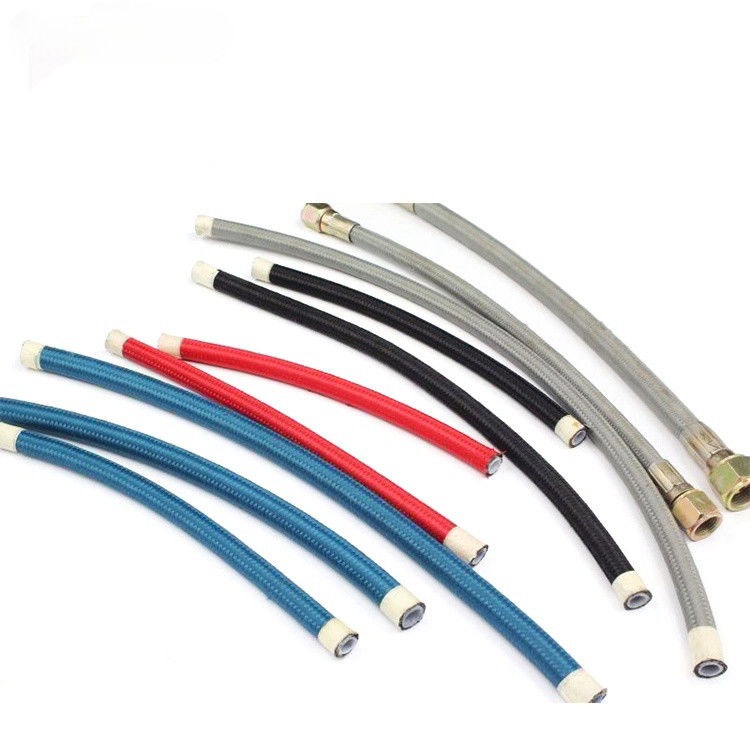 PTFE schwarzes Silber aus Edelstahl geflochtener Brennstoffleitungsschlauch