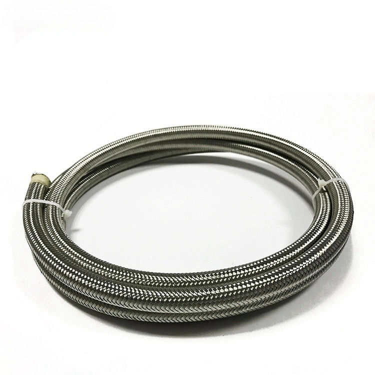 PTFE schwarzes Silber aus Edelstahl geflochtener Brennstoffleitungsschlauch