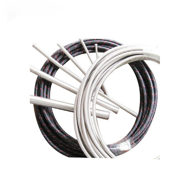 PTFE schwarzes Silber aus Edelstahl geflochtener Brennstoffleitungsschlauch