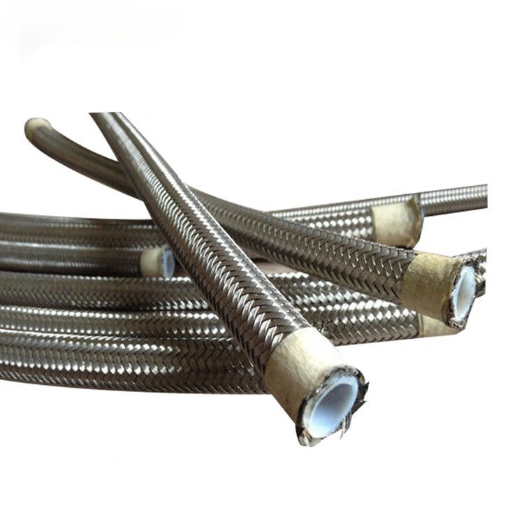 PTFE schwarzes Silber aus Edelstahl geflochtener Brennstoffleitungsschlauch
