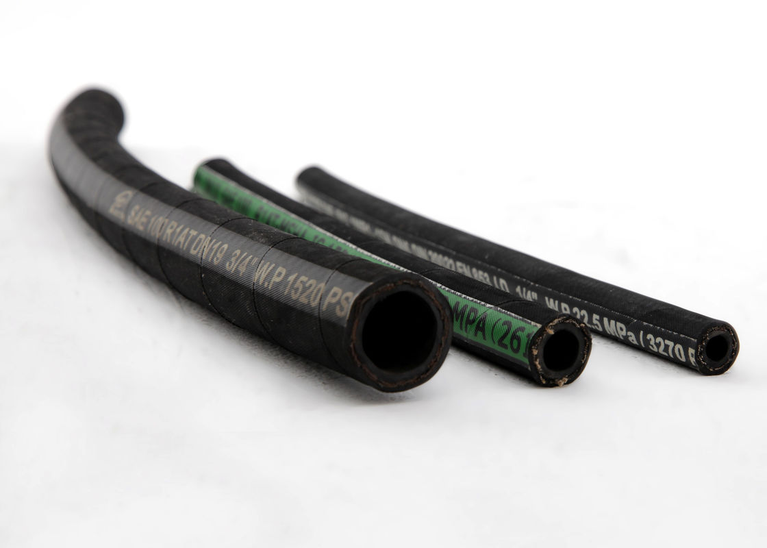 Flexible DIN EN853 1SN Stahldraht geflochtener Gummischlauch für biologisch abbaubares Hydrauliköl